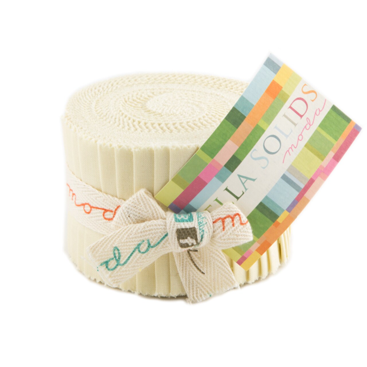 Bella Solids 2.5" Strip Junior Roll (Junior Jelly Roll) in Fig Tree Cream by Moda for Moda (9900JJR 67)
